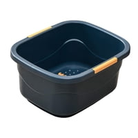Magideal - Piscina De Pies, Cubo De Pie, Tazón De Pedicura Portátil, Multifuncional Para Remojar El Pie De La Bañera De La Bañera De La Bañera Para El Baño Del B Azul Oscuro Grande