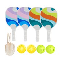 Ioensy - Juego De Raquetas De Pickleball Con 4 Bolas De Pickleball Para Adultos, Uso En Interiores Y Exteriores