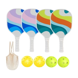Ioensy - Juego De Raquetas De Pickleball Con 4 Bolas De Pickleball Para Adultos, Uso En Interiores Y Exteriores
