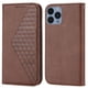 thumbnail image 1 of Funda Flip FOXDOCK para iPhone 12 Pro , Estilo Billetera con Diseño Rombo, Correa de Mano y Soporte, Uso Diario, 1 of 5
