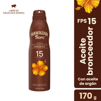 Genérico - Aceite Bronceador Argan Oil Spf 15 Spray 220Ml Hawaiian