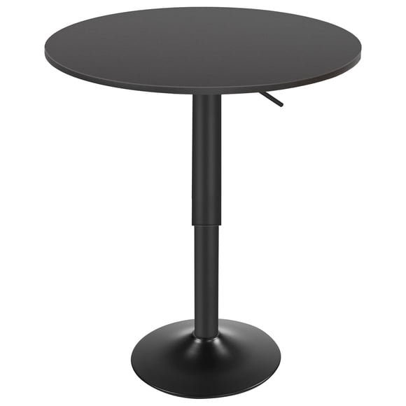 Mesa de bar HOOBRO BK58BT01G1 redonda, ajustable en altura, color negro