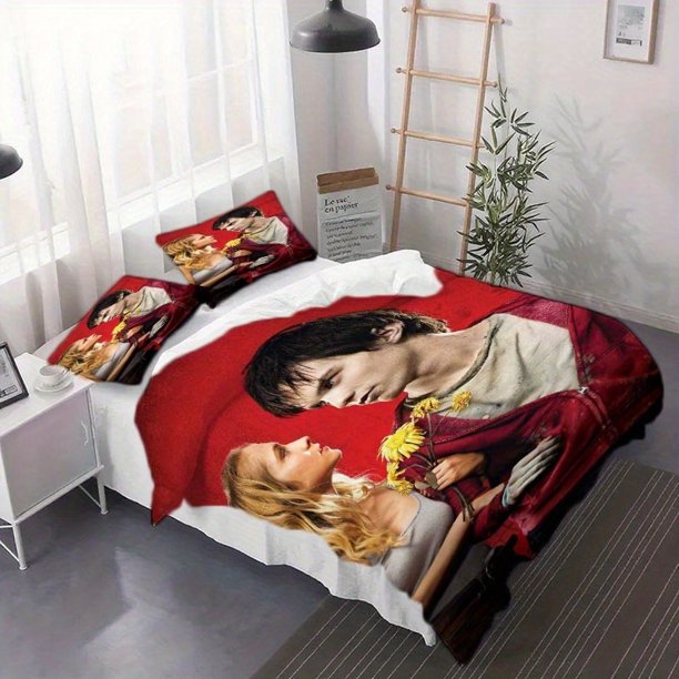 Three-Piece Set Warm Bodies Pattern Printed Duvet Cover Set bedding Suitable for Bedroom Decor