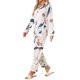 thumbnail image 4 of INSPIRE CHIC Conjunto de Pijama de Mujer de Viscosa con Botones de Manga Larga, Ropa de Dormir Floral con Bolsillos y Cintura Elástica S Cielo Estrellado Pájaros, 4 of 6