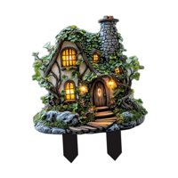 Ioensy - Estacas De Jardín 2D Fáciles De Usar, Decoración Acrílica, Para Cercas, Porches, Patios, Escaleras De Madera