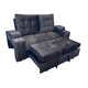 thumbnail image 2 of Sofá Cama Confort Plus 2 Plazas Negro Felpa Reclinable con Baúl y Cojines, 2 of 5