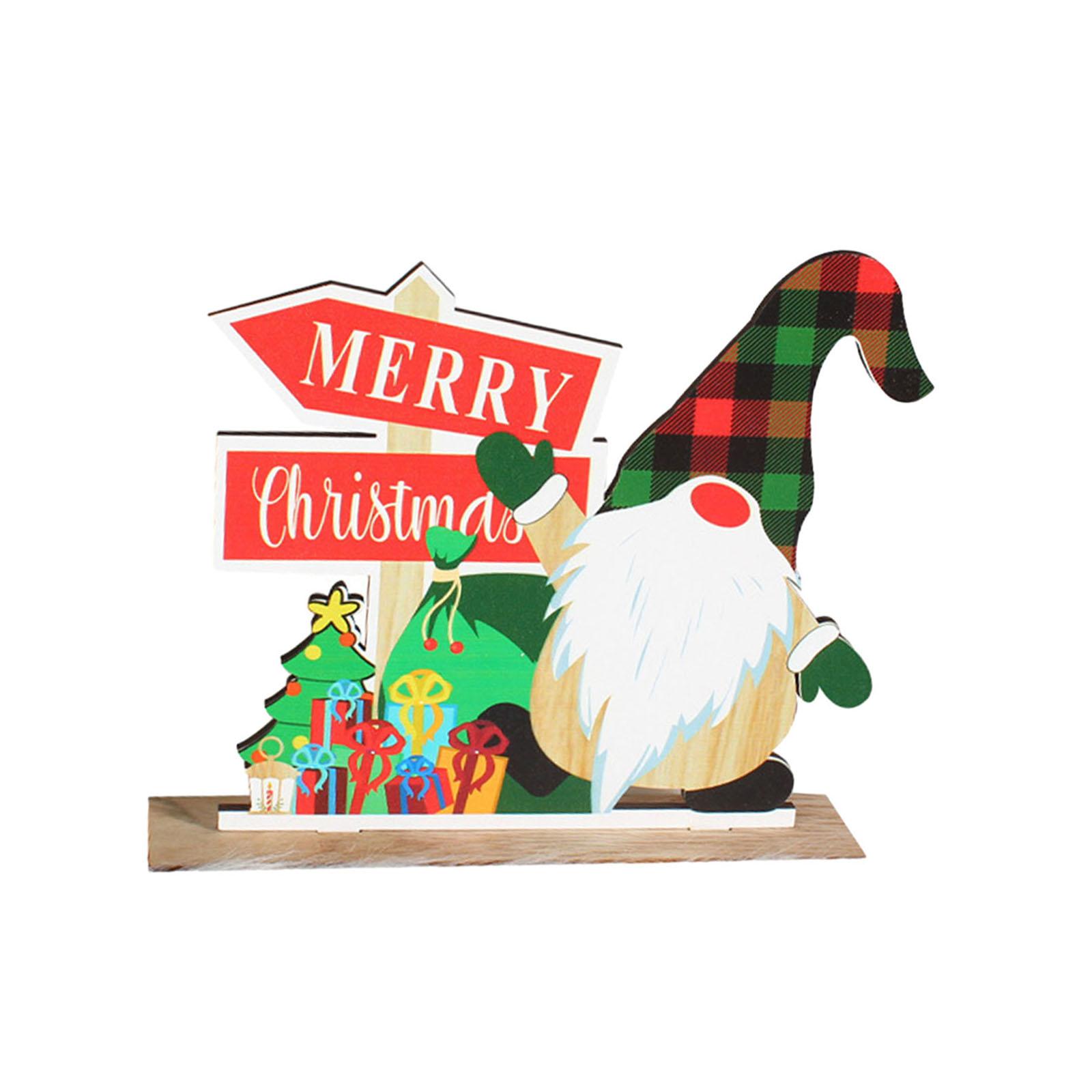 Magideal - Decoración De Mesa De Madera Navideña, Decoraciones Para Fiestas, Decoraciones Navideñas, Letrero De Madera Navideño Para Chimenea De Granja De Navida E