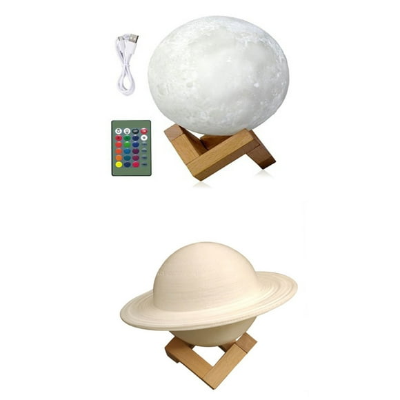 Lamparas luna control remoto + saturno