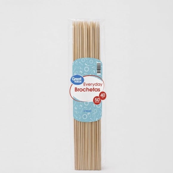 Brochetas 40 cm Gruesa, 1 Un