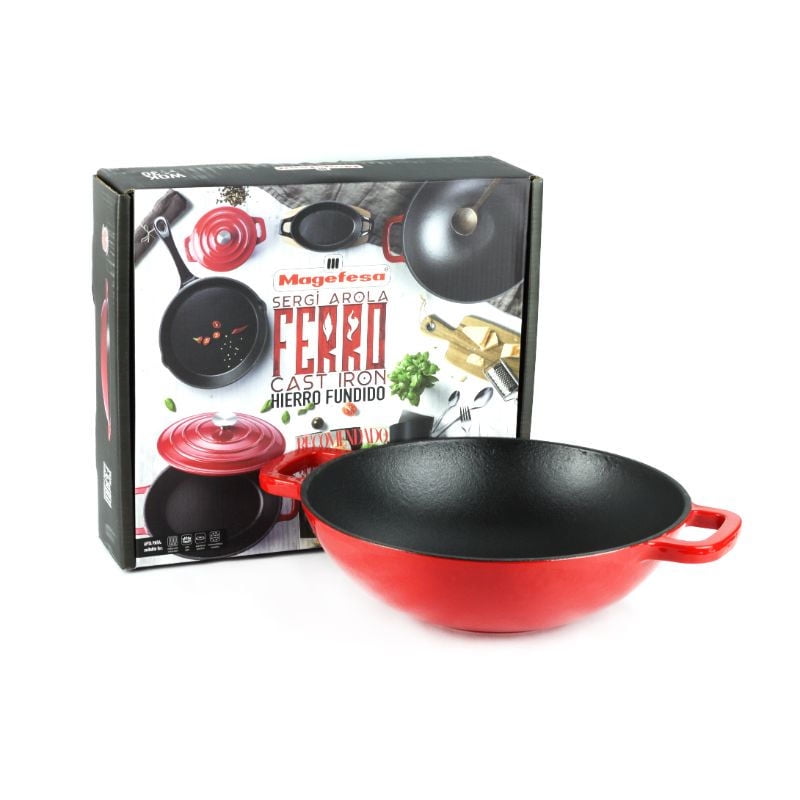 Magefesa - Wok 30 Cm Fierro Rojo