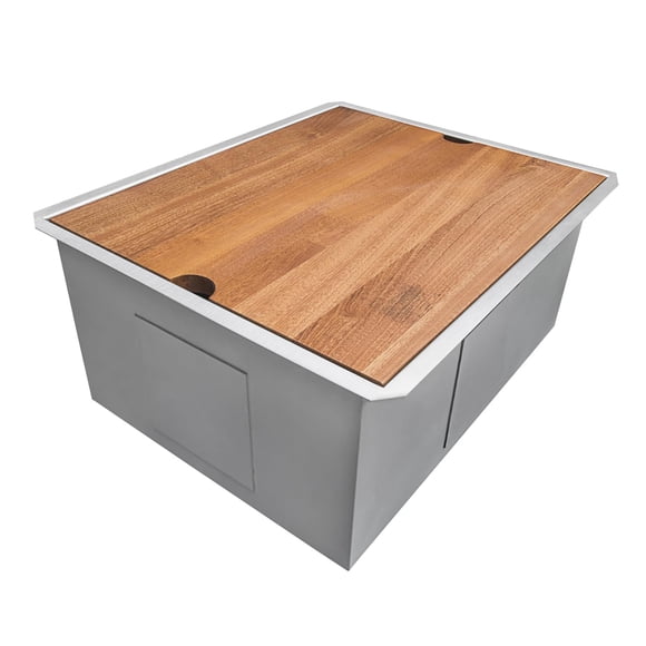 Fregadero de cocina Ruvati Workstation Ledge Bar Prep de 23 pulgadas RVH8308