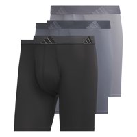 Calzoncillo Bóxer Adidas Para Hombre, Paquete De 3 Unidades, Negro, Gris Ónix Y Gris, Microfibra