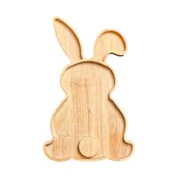 Magideal - Bandeja De Charcutería En Forma De Conejo, Bandeja De Comida En Forma De Conejo, Bandeja De Madera Para Servir Frutas, Pastel De Ensalada De Pascua