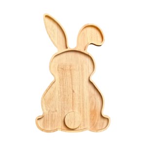 Magideal - Bandeja De Charcutería En Forma De Conejo, Bandeja De Comida En Forma De Conejo, Bandeja De Madera Para Servir Frutas, Pastel De Ensalada De Pascua