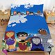 thumbnail image 1 of Teen Titans Go Cartoon Bedding Sets Ultra Soft Skin-Friendly Duvet Cover 3 Piece, Cute Comforter Cover Bed Set for Boys Girls Kids, 1 of 5