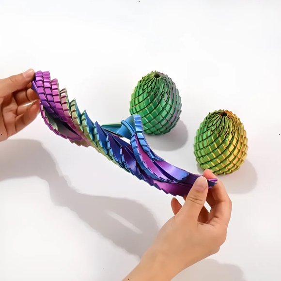 Huevo Dragon Fidget Antiestres Sensorial Articulado 3d