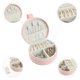 thumbnail image 3 of Organizador de Caja de Accesorios de Viaje Pequeña REGALWOVEN para Mujeres Regalo Anillos Pendientes Collares Almacenamiento con Espejo Rosa, 3 of 7