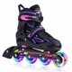 thumbnail image 1 of Patines en línea 2PM SPORTS Vinal para niñas con ruedas iluminadas, color violeta, 1 of 7