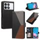 thumbnail image 1 of Funda con Solapa para Xiaomi 14T Pro, Diseño Tricolor con Ranuras, Negro, 1 of 6