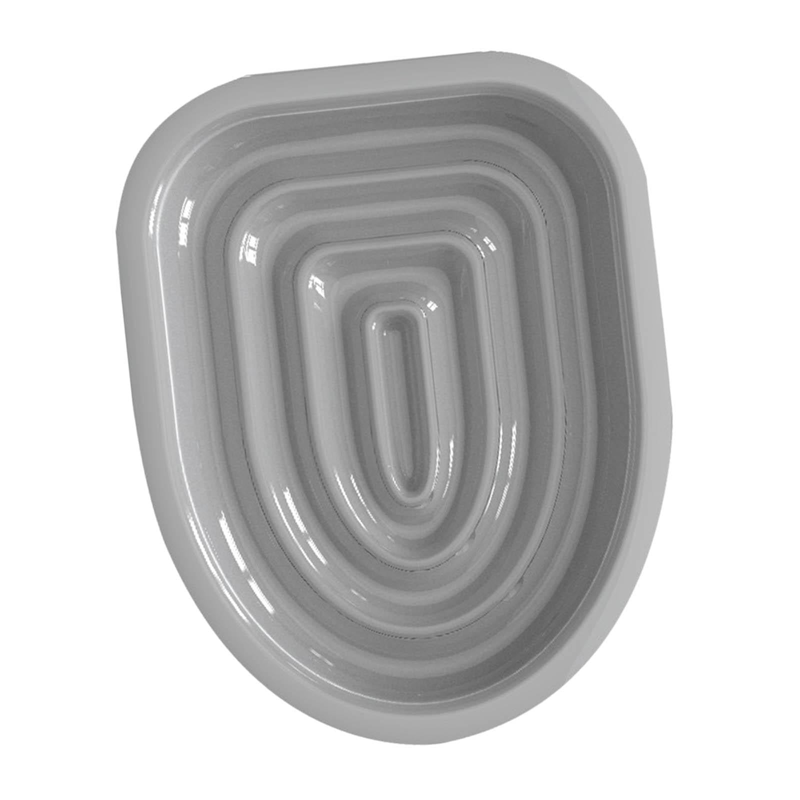 Magideal - Kit De Entrenamiento De Inodoro Profesional Para Gatos, Orinal De Plástico Para El Hogar, Asiento Para Orinal, Bandeja De Arena Para Gatos, Entrenador , Gris Solo Bandeja 38x34x3.2cm