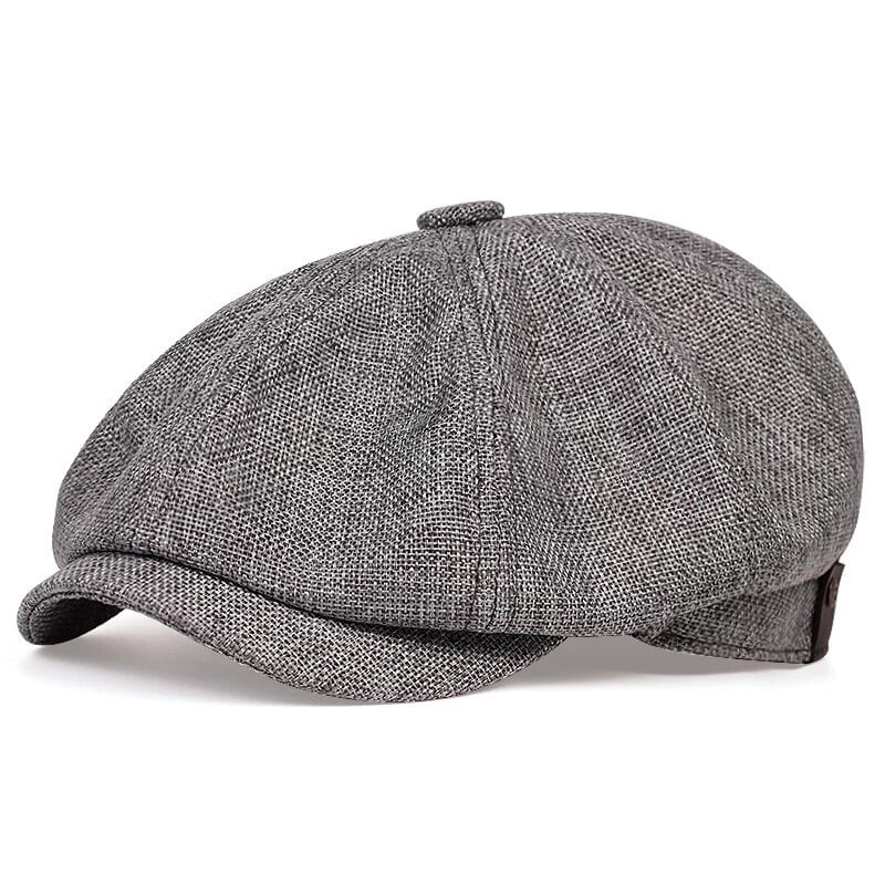 Mercado Cbf - Gorro Boina Tipo Ocasional, Forma Octogonal Gris