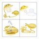 thumbnail image 5 of Chupete para bebé ANFENG personalizado en dorado con clip y tapa, 5 of 6