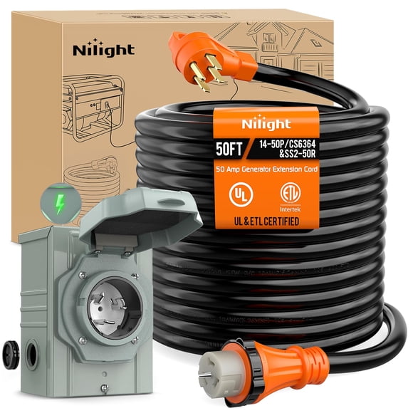 Cable de extensión para generador Nilight 15 ft 50 A 125/250 V de alta resistencia