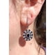 thumbnail image 2 of Aro Zafiro Azul Sintético Pendiente Plata 925 Saphire Blue, 2 of 3