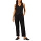 thumbnail image 2 of Chaleco sin mangas de botón y cuello en V para mujer Inspire Chic, verano, corto, negro, 2 of 6