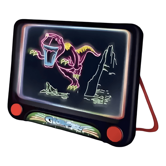 Pizarra mágica 3d LED yi ma toys con plumones neón Negro