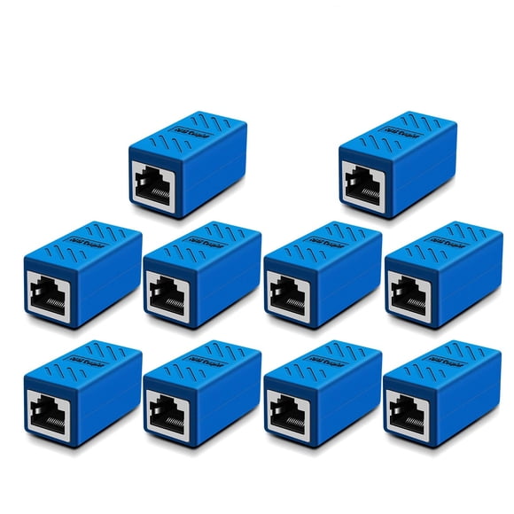 Extensor de cable Ethernet Y.D.F RJ45, acoplador hembra a hembra