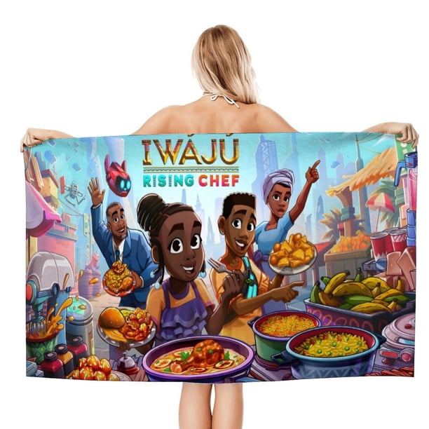 Iwájú Toalla de playa de secado rápido con diseño temático, regalo para mujeres y niñas, ideal para cumpleaños, fans, amantes de la música, uso en la playa o al aire libre, 78 × 180 cm
