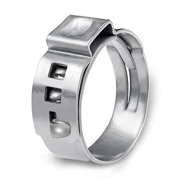 Anillos de pinza PEX PADTON, 50 unidades, acero inoxidable de 1/2 pulgada