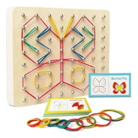 Linea Sport - Tablero Geométrico De Madera Con Ligas Juego Didáctico Infantil