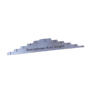 Magideal - Medidor De Altura De Apertura Para Saxofón, Flauta, Clarinete, Accesorios, Herramienta De Reparación De Instrumentos De Viento De Acero Compacto Para