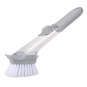 Importclick - Cepillo Dispensador Jabón Para Ollas Lavaloza Gris