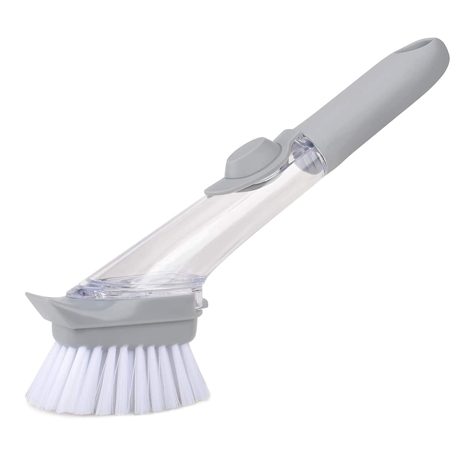 Importclick - Cepillo Dispensador Jabón Para Ollas Lavaloza Gris