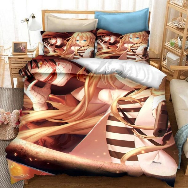 Anime Angels of Death Bedding Set Duvet Covers Pillowcases One Piece Comforter Bedding Sets Bedclothes Home Textiles Bed Sheets