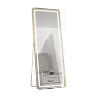 Genérico - Espejo Dorado Rectangular Led 150X40Cm