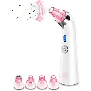 Veatool - Aparatos De Belleza Facial, Aparatos De Absorción De Cabeza Negra, Equipados Con 4 Cabezas De Succión, Regulación De Velocidad En Cinco Marchas, Carga Usb, Limpieza Profunda, Pequeño Y Portátil
