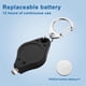 thumbnail image 3 of 10 linternas llavero, mini luz LED llavero no recargable, linterna llavero pequeña para iluminación de emergencia exterior (negra, funciona con pila de botón CR2032 de 3 V), 3 of 7