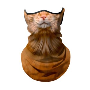 Ioensy - Bandana Mascarilla Transpirable Cara Cubierta Bufanda Verano Hielo Enfriamiento Cuello Polaina Gato Amarillo