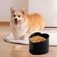 thumbnail image 5 of Cuenco de cerámica para gatos con boca oblicua y protección para el cuello y las patas altas, cuenco para comer y beber, antigolpes y antibarbilla negra., 5 of 5