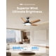 thumbnail image 2 of Ventilador de techo Dreo Smart con luces de 52 pulgadas con Alexa/App Black, 2 of 9