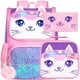 thumbnail image 1 of 3PCS Backpack for Girls and Boys 15" Kids Sequin Bookbag with Lunch Box Unicorn Dinosaur Cat Pink Purple Blue Green School Bag, 1 of 3