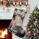 thumbnail image 1 of 12 Años de Esclavitud Tema: Calcetines de Navidad, fino lino blanco para colgar en escaleras y chimenea, decoración navideña para el hogar, regalo de Navidad. 45cm × 32cm, 1 of 5