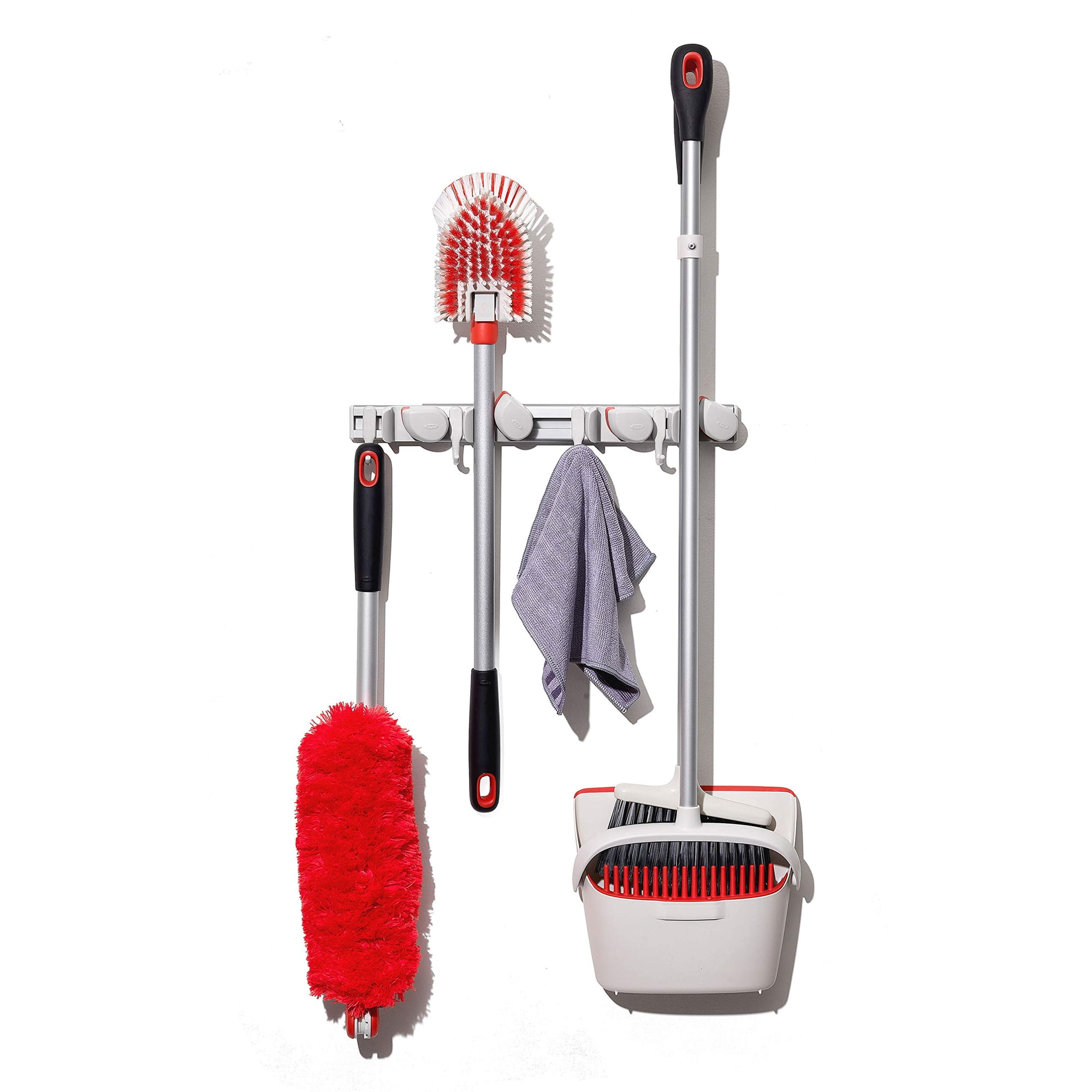 Organizador De Pared Para Fregonas Y Escobas Oxo Good Grips