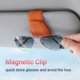 thumbnail image 2 of Porta gafas de sol KanSmart naranja de cuero con clip para la visera, 2 of 9