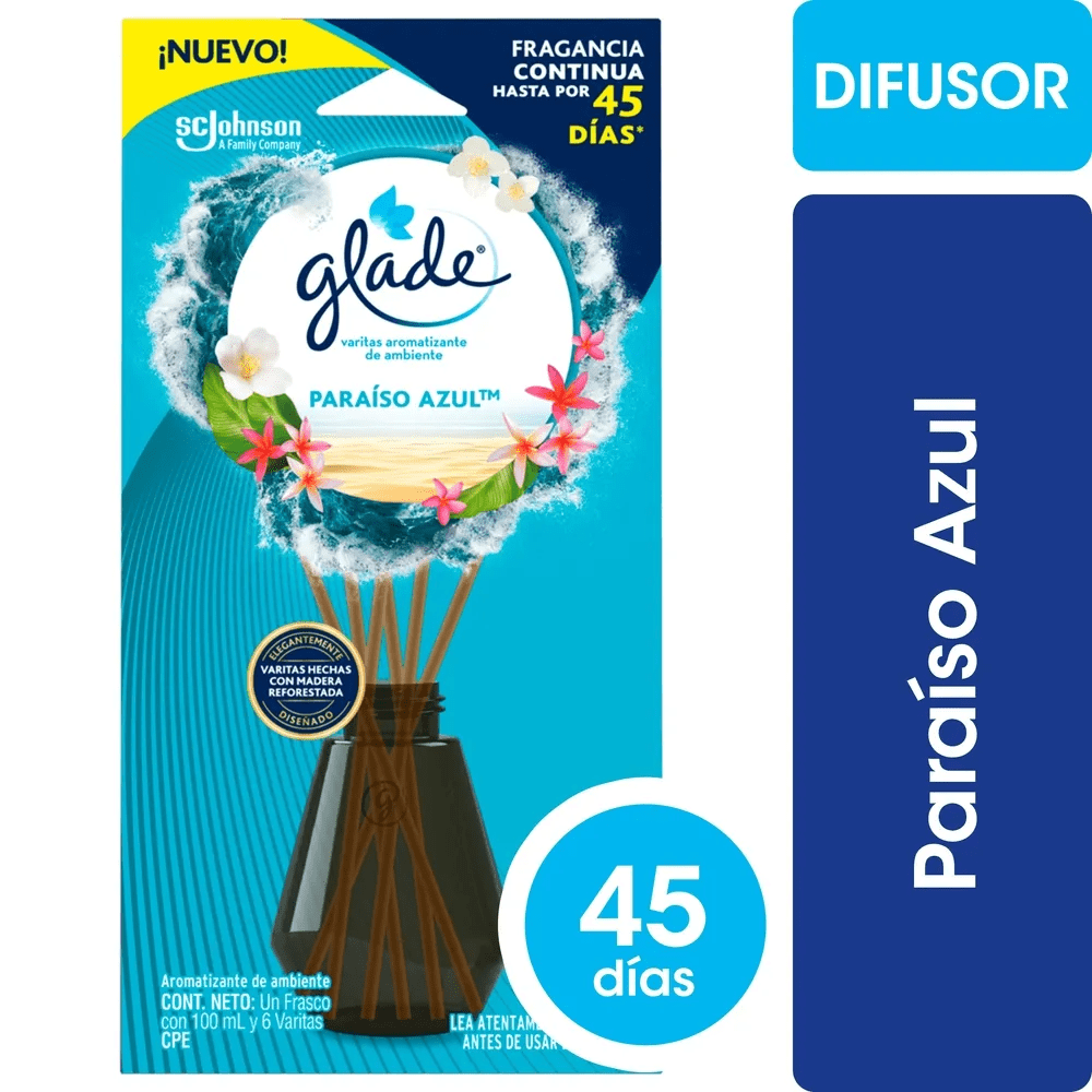 Glade Varitas Aromáticas Paraíso Azul 100 Ml
