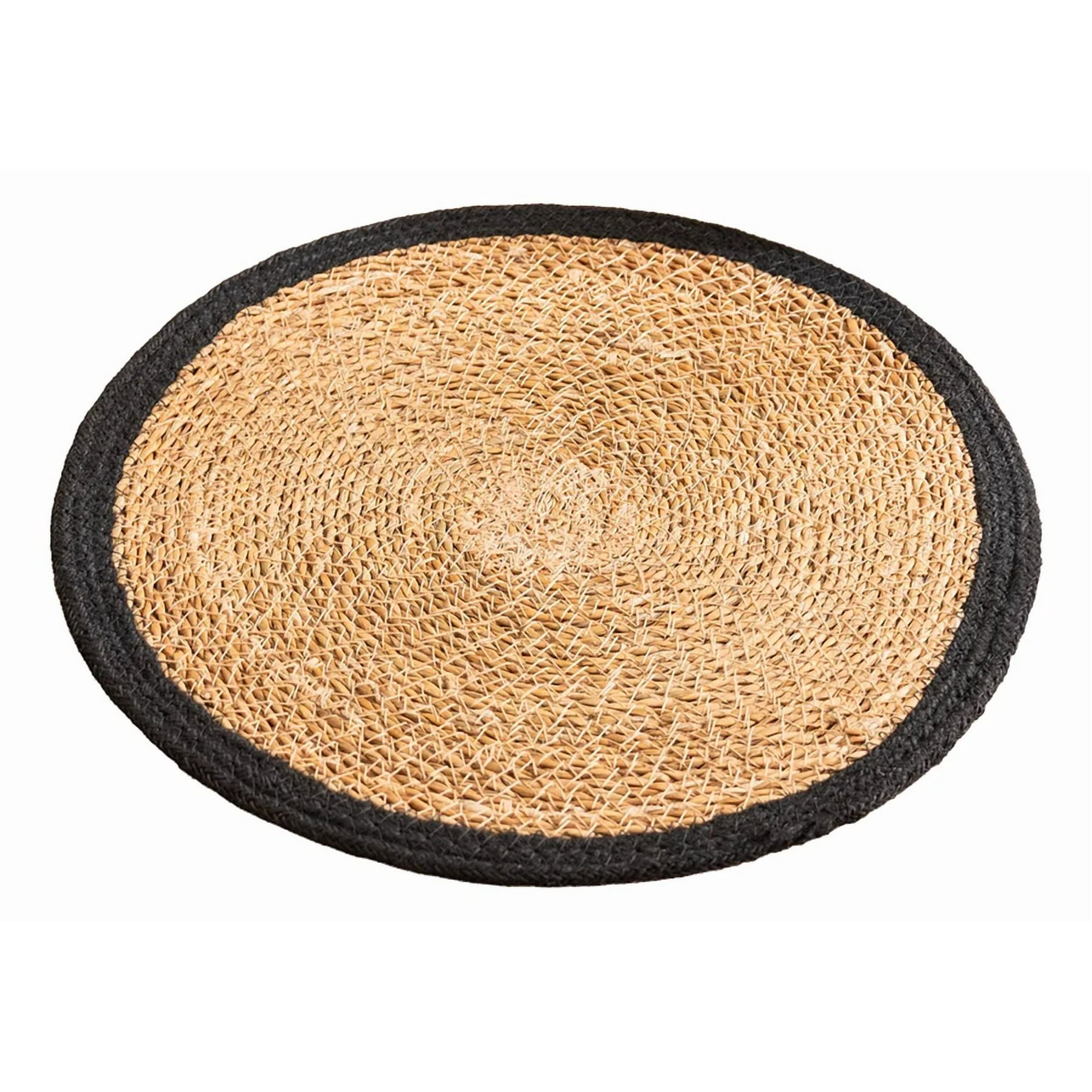 Genérico - Set 6 Individuales Seagrass Color Negro